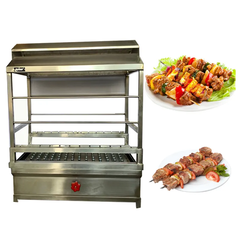 Commercial Table Top Gas Operated 12 Stick Barbeque Machine